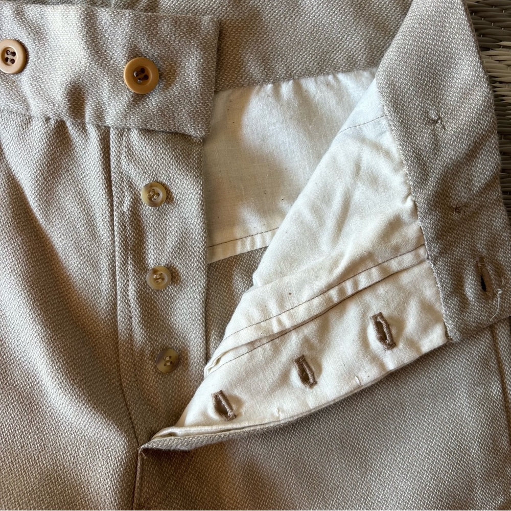 Antique Style Boys Herringbone Wool Trousers Suspender Button Pants Lot Size 7/8 - Picture 10 of 16